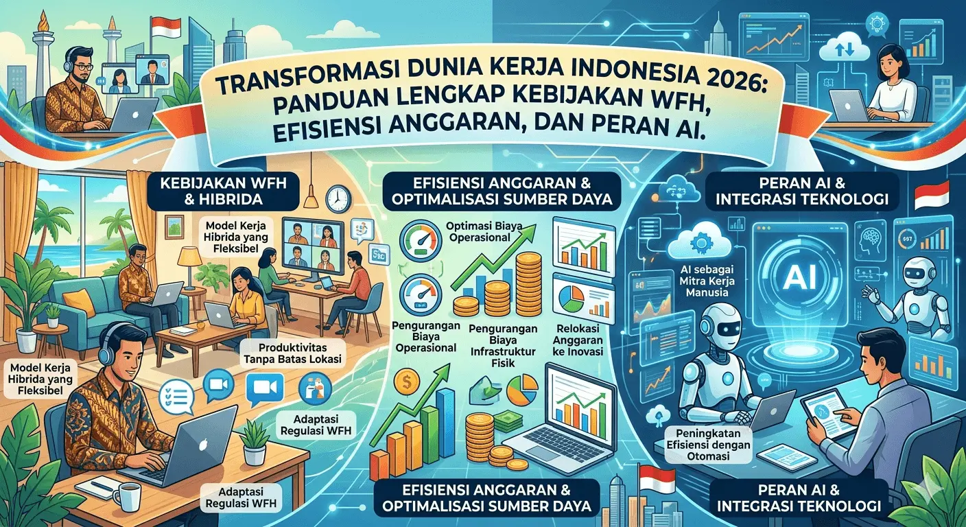 Transformasi Dunia Kerja Indonesia 2026 Panduan Lengkap Kebijakan WFH, Efisiensi Anggaran, dan Peran AI